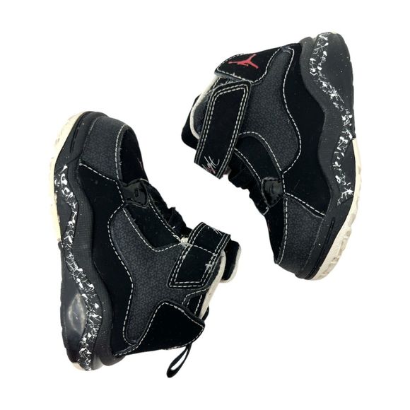 Nike Jordan sneakers 5 toddler Flight Old School Mid black splatter shoes - Picture 3 of 8